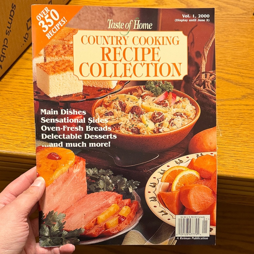 Taste of Home Country Cooking Recipe Collection - Orange and White